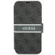 Guess 4G Stripe atverčiamasis dėklas iPhone 13 mini, pilkas