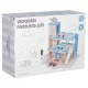 Wooden Multi-Level Toy Parking Garage with Gas Station