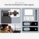 Google Pixel 7a Spigen Optik.Tr kameros apsauga (2 vnt.) su rėmeliu, juoda