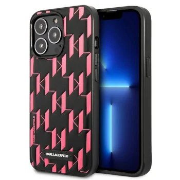Karl Lagerfeld Monogram Plaque dėklas, skirtas iPhone 13 Pro Max, rožinis