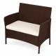 Dvivietė sodo sofa su pagalvėle MultiGarden, ruda