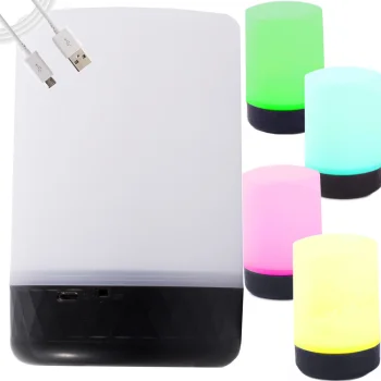LED RGB naktinė lemputė su USB, 8 spalvos
