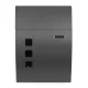 ModernHome Wall Mount Mailbox Locking Galvanized Steel Letterbox, Anthracite