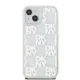 DKNY dėklas iPhone 15 / 14 / 13 telefonams Liquid Glitter Multilogo, baltas