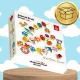 Montessori Wooden Lacing Beads and Blocks 42 pcs. Alphabet, Animals & Fruits