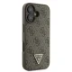 „Guess“ atverčiamas dėklas „iPhone 16“ su dirželiu, rudas
