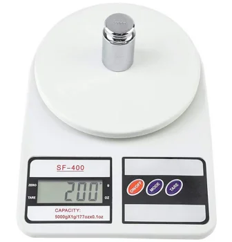 Digital Kitchen Scale 5kg Electronic Food Scale, White