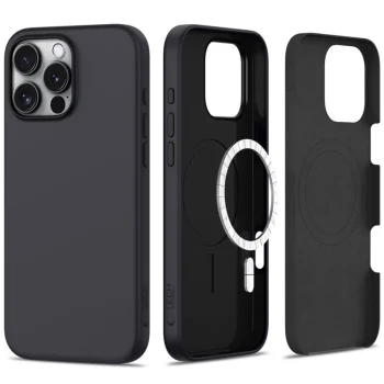 Tech-Protect Silicone MagSafe Phone Case Cover iPhone 16 Pro Max - Black