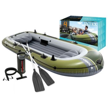 Pripučiama valtis Intex Seahawk 4 su siurbliu ir irklais, 4 asmenims