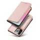 Atverčiamasis dėklas „iPhone 14 Pro Max“ „Magnet Card Case“ su stovu, rožinis