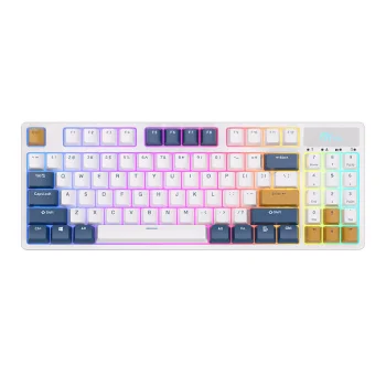 Belaidė mechaninė klaviatūra Royal Kludge RK89 RGB, Lemon switch, balta