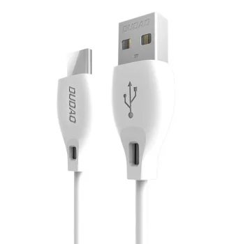 Dudao USB į USB Type-C laidas 2.1A 1m, baltas