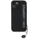 Karl Lagerfeld dėklas iPhone 15 / 14 / 13 Saffiano Rhinestones & Charm, juodas