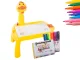 Children’s drawing projector with table, markers, yellow