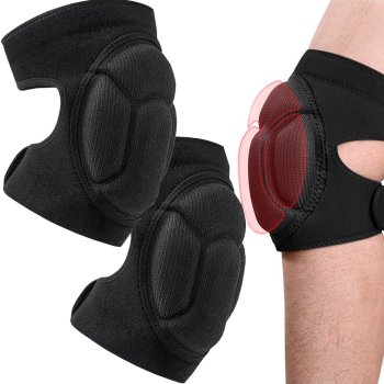 Garden Work Knee Pads, Foam, Black