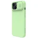 Nillkin CamShield Silky Silicone dėklas telefonui iPhone 14 Plus su kameros dangteliu, žalias