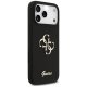 Guess Silicone Big 4G Script dėklas, skirtas iPhone 17 Pro Max, juodas