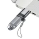 Adapteris Acefast J8 USB-C (lizdas) į USB-A (kištukas), pilkas