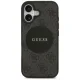 Guess dėklas iPhone 17 telefonui 4G Circle Classic Logo MagSafe, juodas
