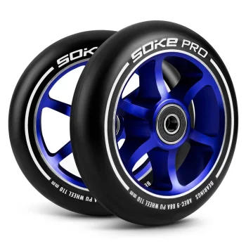 Soke paspirtuko ratukai 110 mm, ABEC 9, 2 vnt., tamsiai mėlyni