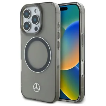 Mercedes dėklas iPhone 16 Pro telefonui su MagSafe, juodas