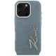 Karl Lagerfeld Signature Denim dėklas, skirtas iPhone 16 Pro Max, mėlynas