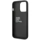 BMW Leather Stamp Tricolor dėklas, skirtas Apple iPhone 14 Pro, juodas