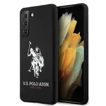 Samsung Galaxy S21 (SM-G991) US Polo Silicone Logo Case Cover (USHCS21SSLHRBK), Black