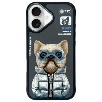 Nimmy Cool&Cute 2.0 Dog dėklas iPhone 16 6.1", Black