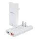 Choetech PD6011 65W GaN USB-C ir USB-A tinklo įkroviklis, baltas