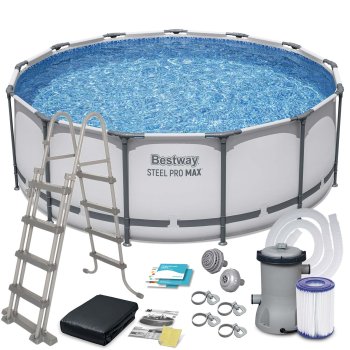 Bestway 5618W karkasinis baseinas su siurbliu, 396x122 cm