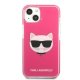 Karl Lagerfeld Choupette Head dėklas skirtas iPhone 13, fuksijų spalvos