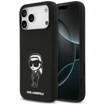 Karl Lagerfeld MagSafe dėklas skirtas iPhone 17 Pro Max, Juodas