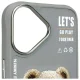 Nimmy Cool&Cute 2.0 Bear dėklas, skirtas iPhone 16, pilkas