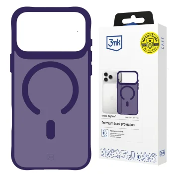 Dėklas 3mk Smoke MagCase, skirtas iPhone 17 Pro, vientisas purpurinis