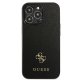 Guess Saffiano 4G Small Metal Logo dėklas iPhone 13 Pro / 13, juodas