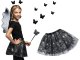 Kids Halloween Costume Set: Skirt, Wings, Wand, and Headband