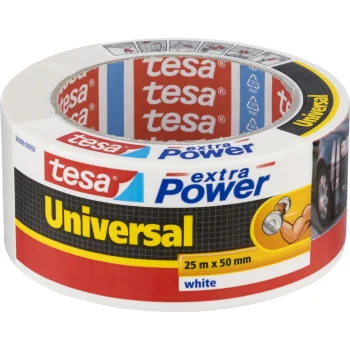 Tesa extra Power audinio lipnioji juosta 25 m x 50 mm, balta (56388)