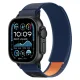 Tech-Protect Nylon Elite strap for Apple Watch 44/45/46/49 mm, navy and orange