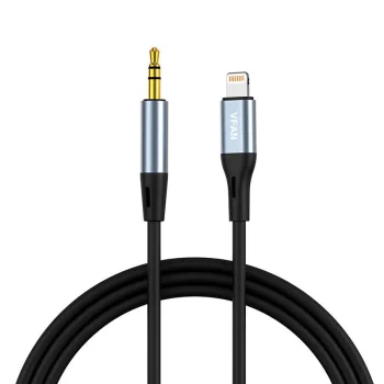 Garso laidas Vipfan L05 Lightning į 3.5 mm mini jack AUX, 1 m, pilkas