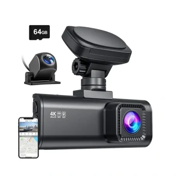 Vaizdo registratorius REDTIGER F7N(64G) WiFi 4K + 1080p su GPS ir 64 GB kortele