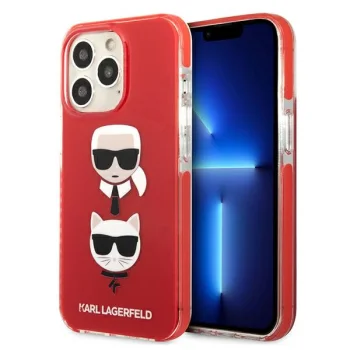 Karl Lagerfeld Karl&Choupette dėklas iPhone 13 Pro / 13, Raudonas