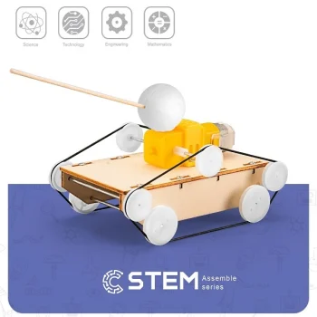 Medinis konstruktorius Tankas, STEM edukacinis žaislas