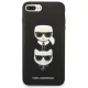 Karl Lagerfeld Saffiano Karl&Choupette dėklas iPhone 7 Plus / 8 Plus juodas