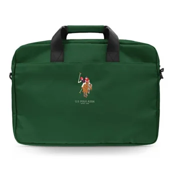 US Polo Assn. Polo Embroidery krepšys iki 16" kompiuteriui, žalias