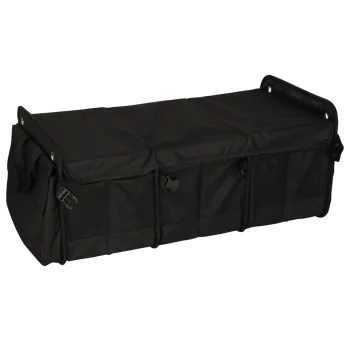 Automobilio bagažinės organizatorius su šaltkrepšiu XXL, 37x75x32 cm, juodas
