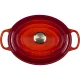 Ketaus troškintuvas Le Creuset Signature Casserole, ovalus, 29 cm, Cerise