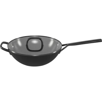ZWILLING Milano keptuvė wok su stiklo dangčiu 30 cm, juoda
