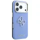 Telefono dėklas Guess Grained & Big Resin Logo modeliui iPhone 18 Pro / 17 Pro, mėlynas