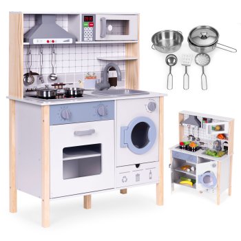 Medinė žaislinė virtuvėlė Ecotoys TL403005 su LED ir garsais